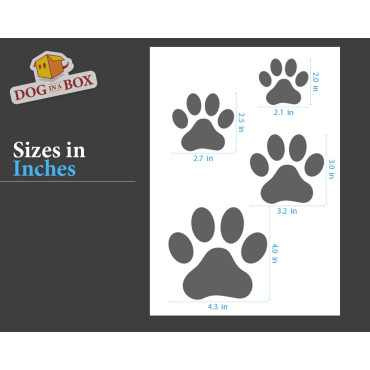 Hundepfotenabdrücke Schablone Nr. 1 - Wiederverwendbare Schablone mit vielen Pfotenabdrücken in verschiedenen Größen