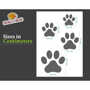 Stencil impronte di cane n.1 - Stencil riutilizzabile con varie orme di cani di diverse dimensioni