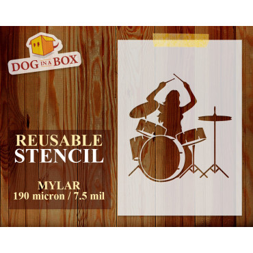 Stencil batterista ragazza...