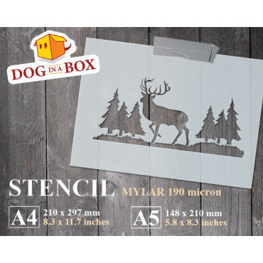 Deer stencil - Reusable hunting stencil for wood signs, wall decor and fabric