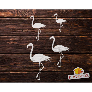 Flamingo stencil set n.1 - Reusable stencil with many flamingos in various size, perfect for painting