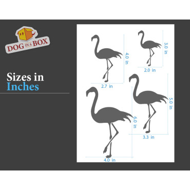 Pochoir Flamingo n.1 - Pochoir réutilisable avec de nombreux flamants de différentes tailles, parfait pour la peinture