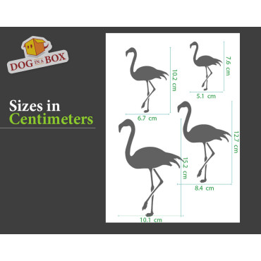 Flamingo stencil set n.1 - Reusable stencil with many flamingos in various size, perfect for painting