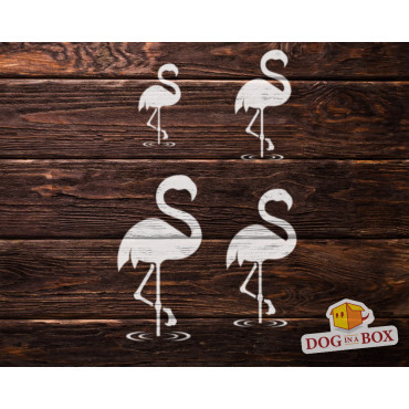 Flamingo stencil set n.2 - Reusable stencil with many flamingos in various size, perfect for painting