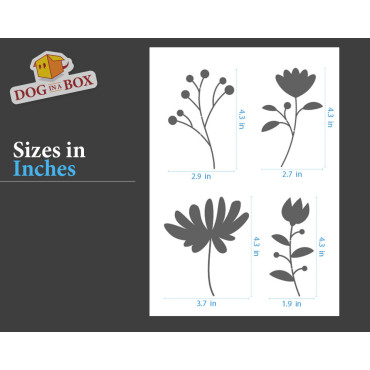 Blumen Schablonen set nr. 2 - Wiederverwendbare Schablone mit vielen Blumen in verschiedenen Größen, perfekt zum Malen