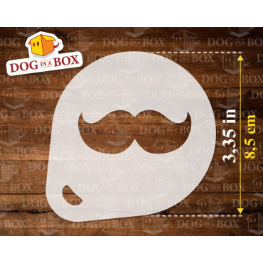 Mustache stencils (set of 3) Cappuccino and Coffee cocoa powder decor stencil - Face Painting stencils