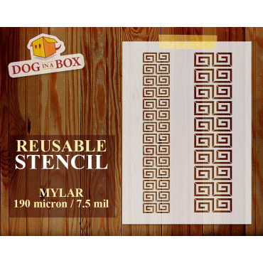 Greek key stencil n.2 - Reusable greek stencil, seamless geometric pattern for walls and fabrics