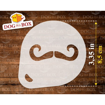 Pochoirs de moustache (lot de 3) pochoir de décoration de poudre de cacao Cappuccino et café - pochoirs de peinture de visage