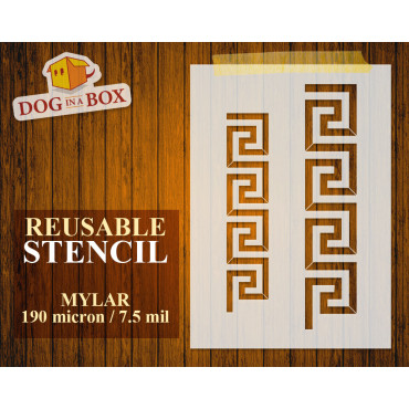 Greek key stencil n.3 - Reusable greek stencil, seamless geometric pattern for walls and fabrics