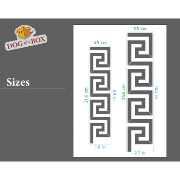 Greek key stencil n.3 - Reusable greek stencil, seamless geometric pattern for walls and fabrics