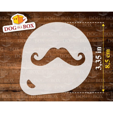 Stencil di baffi (set di 3) - Stencil per decorazioni con cacao in polvere per cappuccino e caffè