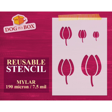 Pochoir Fleurs set n.4 -...