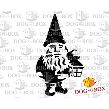 Gnome stencil - Reusable christmas stencil for wood signs, windows decor and walls