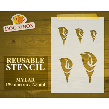Flowers stencil set n.5 - Reusable stencil with many calla in various size, perfect for painting
