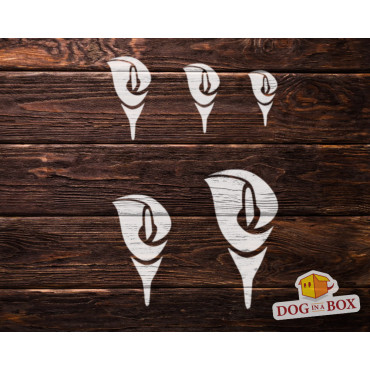 Flowers stencil set n.5 - Reusable stencil with many calla in various size, perfect for painting