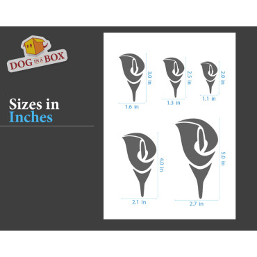 Pochoir Fleurs set n.5 - Pochoir réutilisable avec de nombreux calle de différentes tailles, parfait pour la peinture