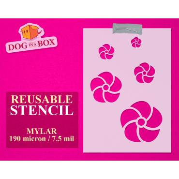 Stencil set di fiori n.6 -...