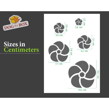 Flowers stencil set n.6 - Reusable stencil with many flowers in various size, perfect for painting