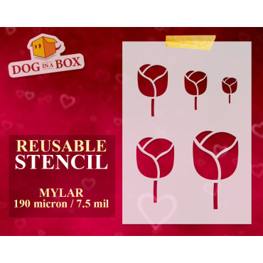 Pochoir Fleurs set n.7 -...