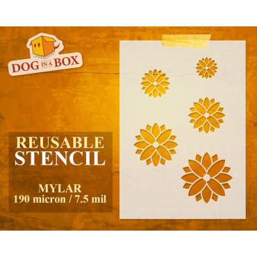 Stencil set di fiori n.8 -...