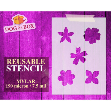 Pochoir Fleurs set n.9 -...