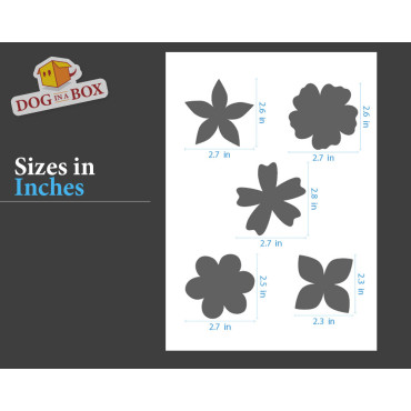 Pochoir Fleurs set n.9 - Pochoir réutilisable avec de nombreux Fleurs de différentes tailles, parfait pour la peinture