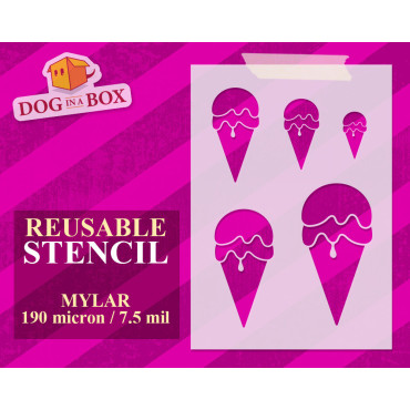 Ice creams stencil set n.1...