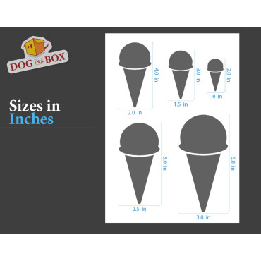 Pochoir glaces n.2 - Pochoir réutilisable avec de nombreuses glaces de différentes tailles, parfait pour la peinture