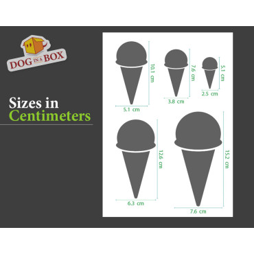 Stencil set di gelati n.2 - Stencil riutilizzabile con vari gelati di diverse dimensioni