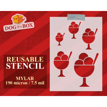 Ice creams stencil set n.3...