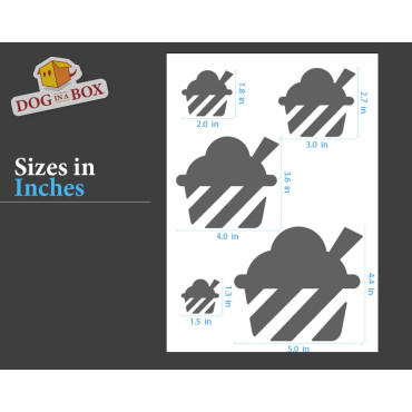 Ice creams stencil set n.4 - Reusable stencil with many icecreams in various size, perfect for painting