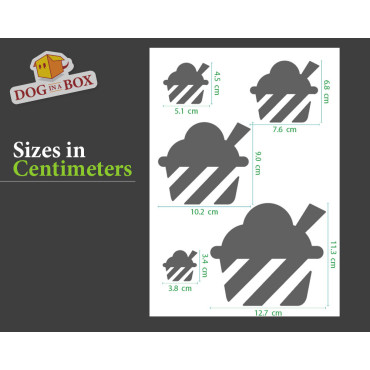 Ice creams stencil set n.4 - Reusable stencil with many icecreams in various size, perfect for painting