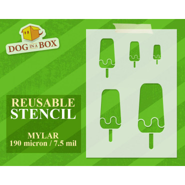 Ice creams stencil set n.5...