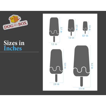 Ice creams stencil set n.5 - Reusable stencil with many icecreams in various size, perfect for painting