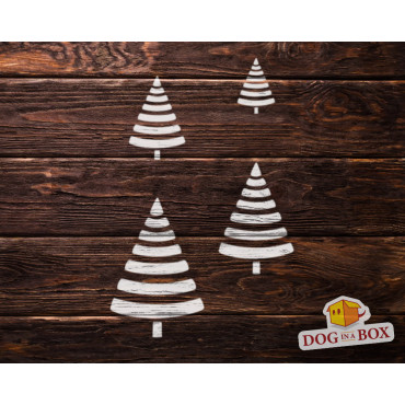 Christmas Trees stencil set n.1 - Reusable stencil with many trees in various size, perfect for painting