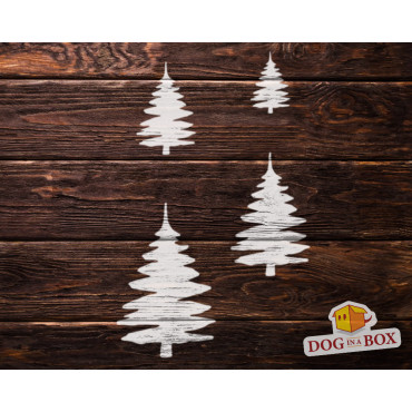 Christmas Trees stencil set n.3 - Reusable stencil with many trees in various size, perfect for painting