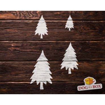 Christmas Trees stencil set n.4 - Reusable stencil with many trees in various size, perfect for painting