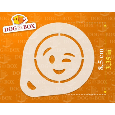 Stencil emoticons n.6 (set di 3) - Stencil emoji per decorare cappuccini, pareti, tessuti o facepainting