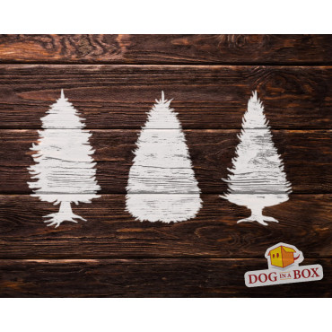 Christmas Trees stencil set n.6 - Reusable stencil with many trees in various size, perfect for painting
