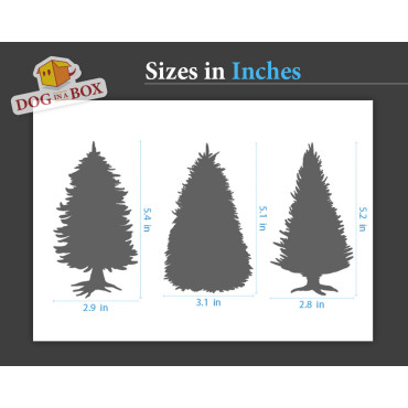 Pochoir Sapins de Noël n.6 - Pochoir réutilisable avec de nombreux arbres de différentes tailles, parfait pour la peinture
