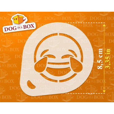 Pochoirs émoticônes n.6 (lot de 3) Pochoir décor poudre de cacao Cappuccino et Café