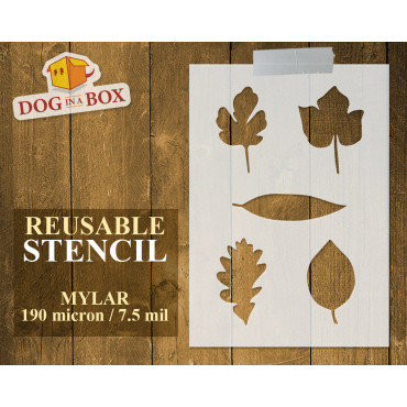 Stencil set di foglie n.1 -...