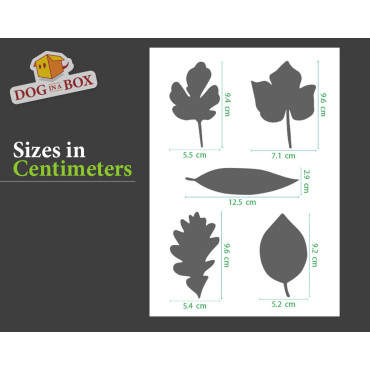 Leaves stencil set n.1 - Reusable stencil with many leaves in various size, perfect for painting