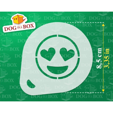 Emoticons Schablonen Nr. 1 (3er-Set) Cappuccino- und Kaffeekakaopulver-Dekorschablone