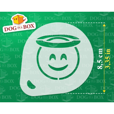 Stencil emoticons n.1 (set di 3) - Stencil emoji per decorare cappuccini, pareti, tessuti o facepainting