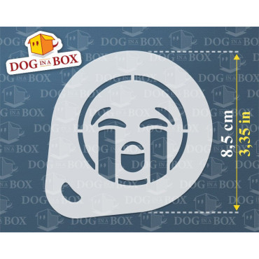 Stencil emoticons n.3 (set di 3) - Stencil emoji per decorare cappuccini, pareti, tessuti o facepainting