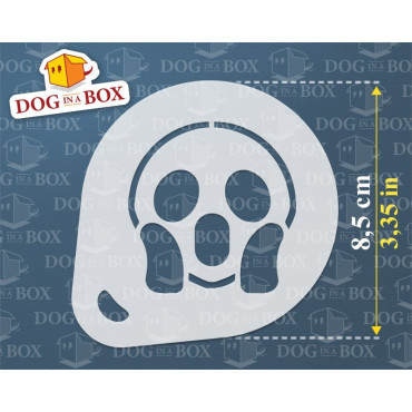 Pochoirs émoticônes n ° 3 (lot de 3) Pochoir décor poudre de cacao Cappuccino et Café