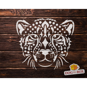 Cheetah stencil n.1 - Reusable animal stencil for wall painting, wood and fabrics