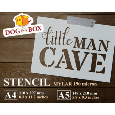 Little Man cave stencil -...