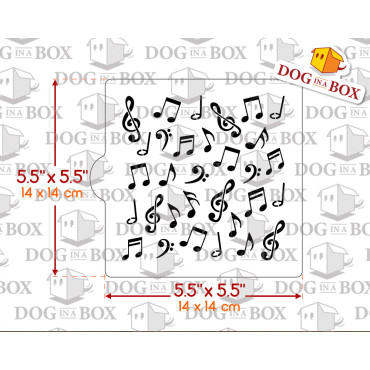 Musical Notes stencil n.2 - stencil for cookies and cakes - 14 x 14 cm